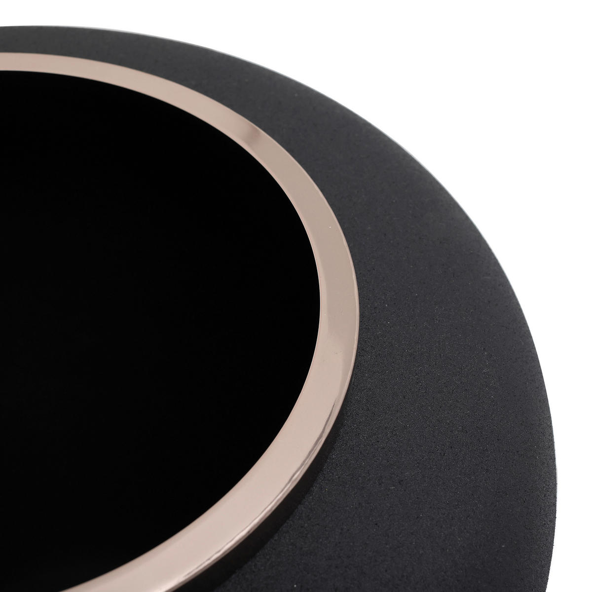 VASE  - Roségold/Schwarz, Trend, Metall (33,5/35cm) - Kayoom