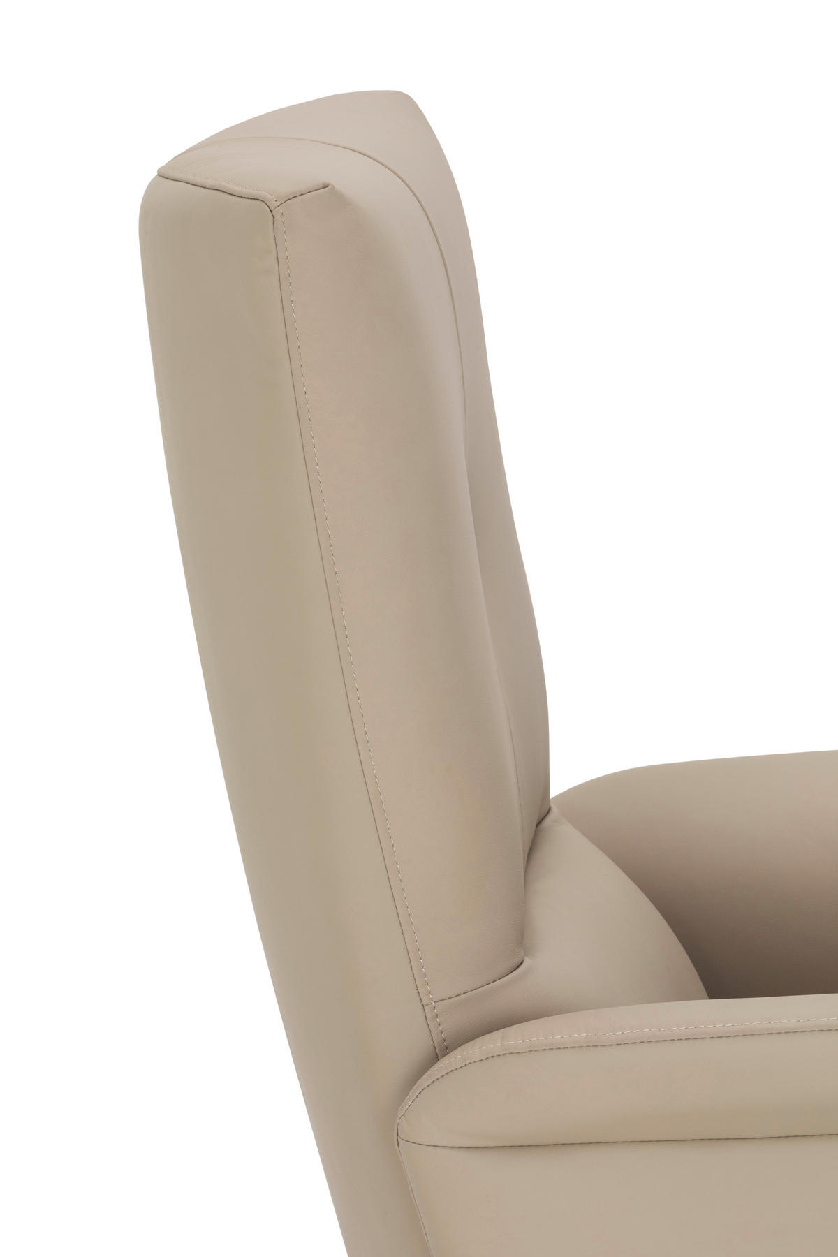 RELAXSESSEL Lederlook Echtleder    - Beige/Schwarz, KONVENTIONELL, Leder/Textil (75/111/90cm) - Livetastic