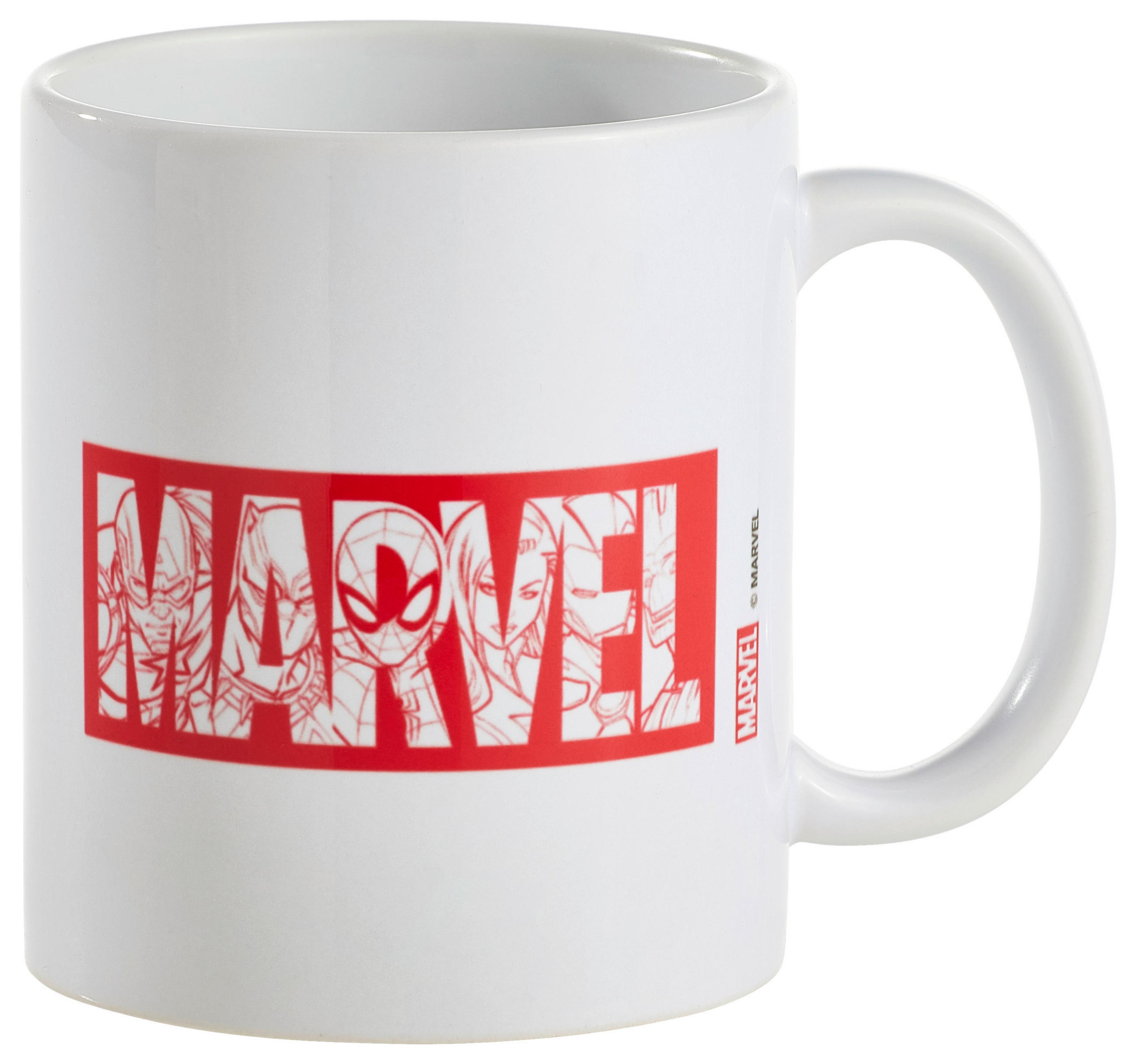 KAFFEETASSE Marvel 315 ml  - Weiß, Basics, Keramik (12/8,7/10,5cm) - Marvel