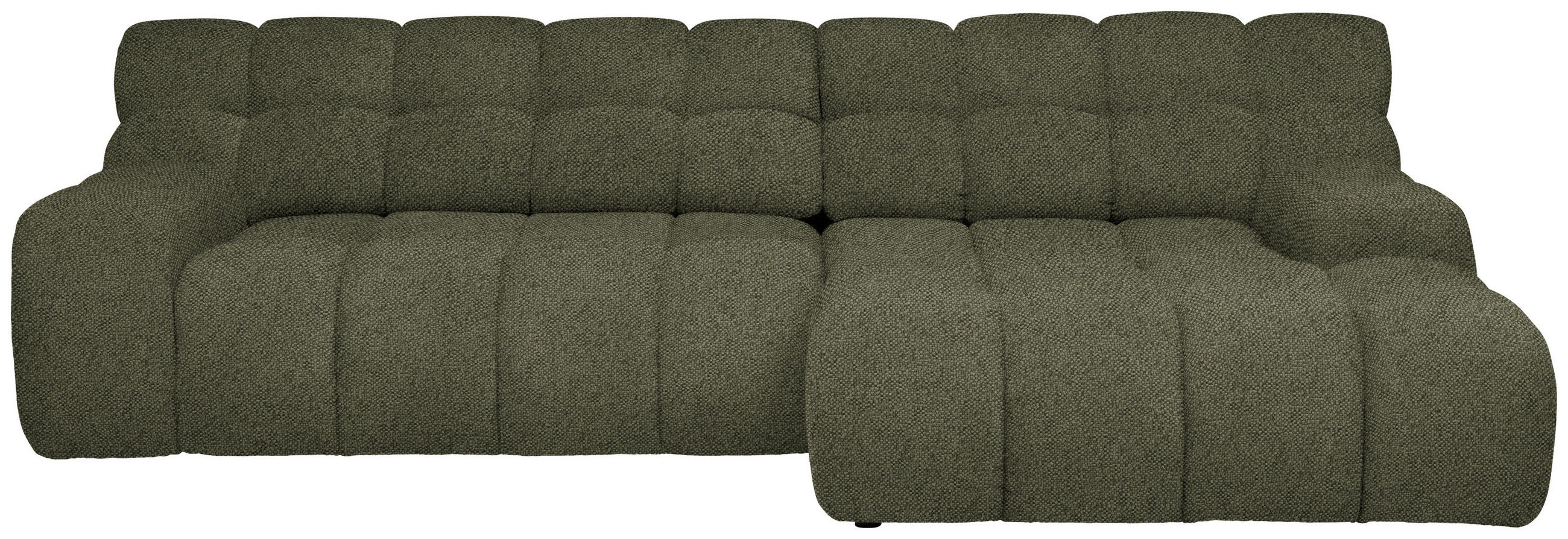 ECKSOFA in Webstoff Olivgrün  - Schwarz/Olivgrün, Modern, Kunststoff/Textil (297/180cm) - Welnova
