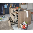 EINBAUKÜCHE   - Eichefarben/Grau, MODERN, Holzwerkstoff - Dieter Knoll