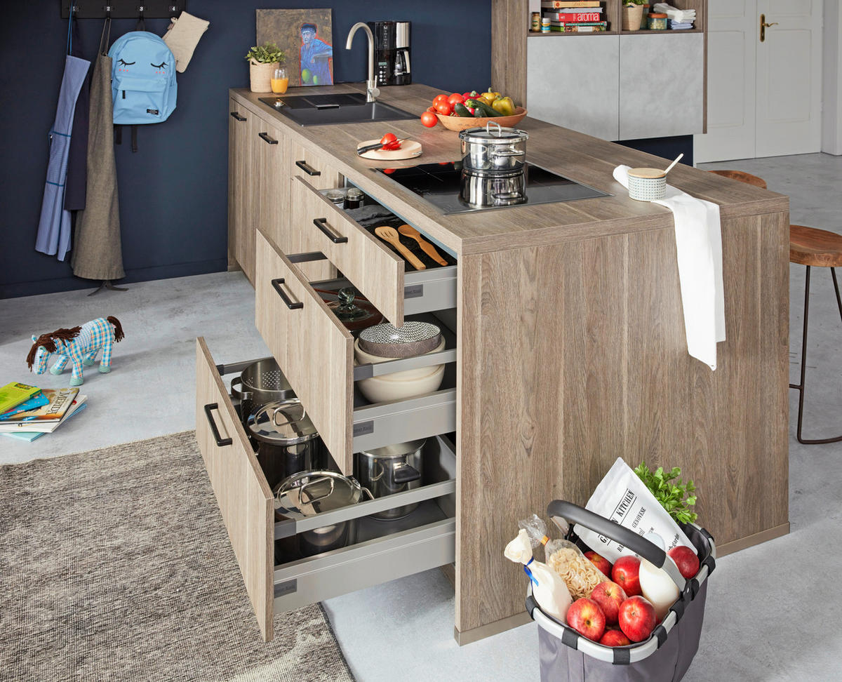 KUCHYŇA NA MIERU DK104 - sivá/farba duba, Modern, kompozitné drevo - Dieter Knoll