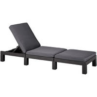 LEŽADLO NA OPAĽOVANIE, grafitová, sivá - sivá/grafitová, Design, textil/plast (195/22/65cm) - Ambia Garden