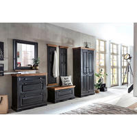 GARDEROBE 6-teilig  in 263/180/45 cm  - Schwarz/Honig, Design, Holz/Holzwerkstoff (263/180/45cm) - MID.YOU