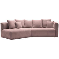 ECKSOFA Rosa Chenille  - Schwarz/Rosa, MODERN, Kunststoff/Textil (180/315cm) - Hom`in