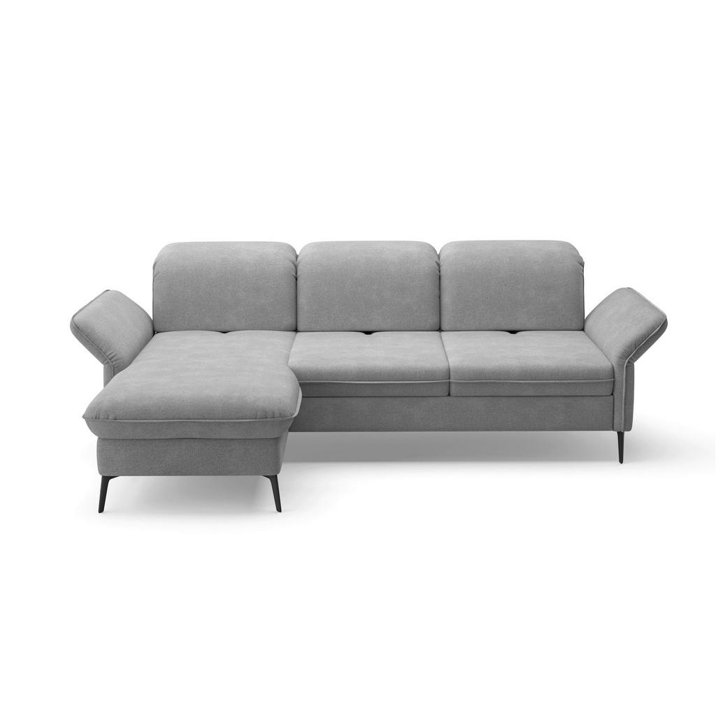 Thumbnail - Sit & More Ecksofa, Grau, Textil, 4,5-Sitzer, Ottomane links, L-Form, 264x198 cm, Goldenes M, Oeko-Tex® Standard 100, Ma...