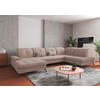 WOHNLANDSCHAFT in Flachgewebe Greige  - Greige/Schwarz, Konventionell, Textil/Metall (185/357/231cm) - Sit & More