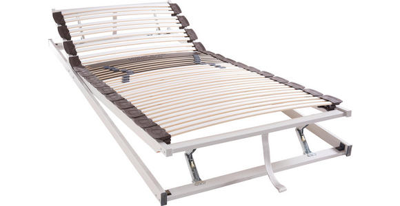 LATTENROST 120/200 cm - Hellgrau/Weiß, Basics, Holz (120/200cm) - Dieter Knoll