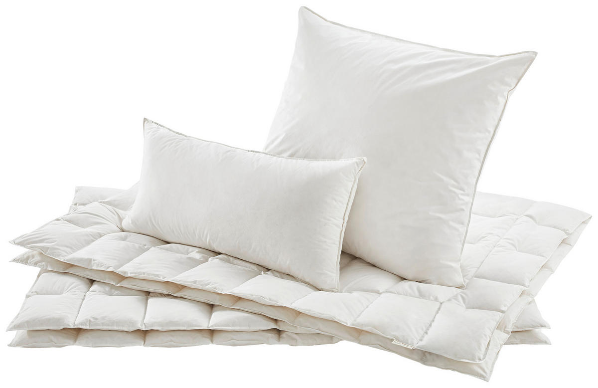 3-KAMMER-KISSEN 65/100 cm  - Weiss/Creme, Basics, Textil (65/100cm) - Bio:Vio