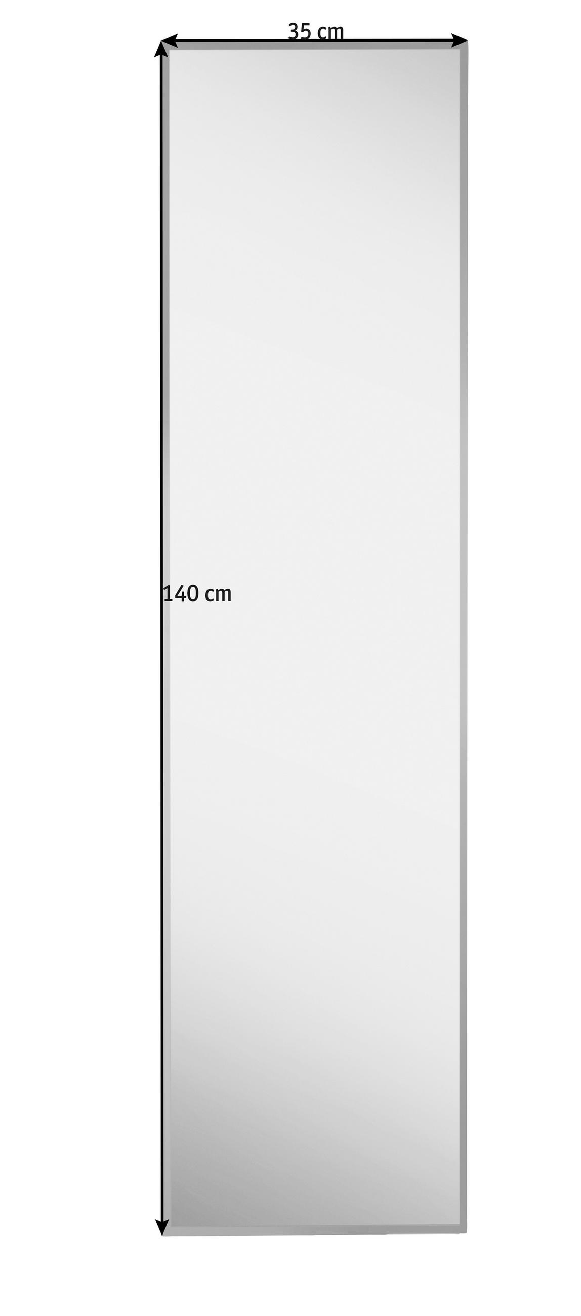 STENSKO OGLEDALO, 35/140/0,3 cm  - srebrne barve, Design (35/140/0,3cm) - Boxxx