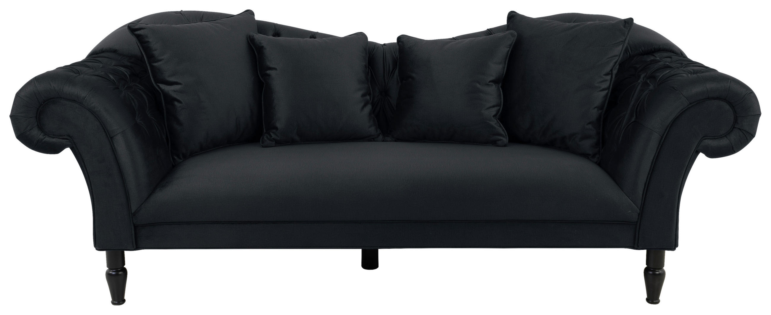 3-SED,  antracit tekstil  - črna/antracit, Design, tekstil/les (242/91/104cm) - MID.YOU