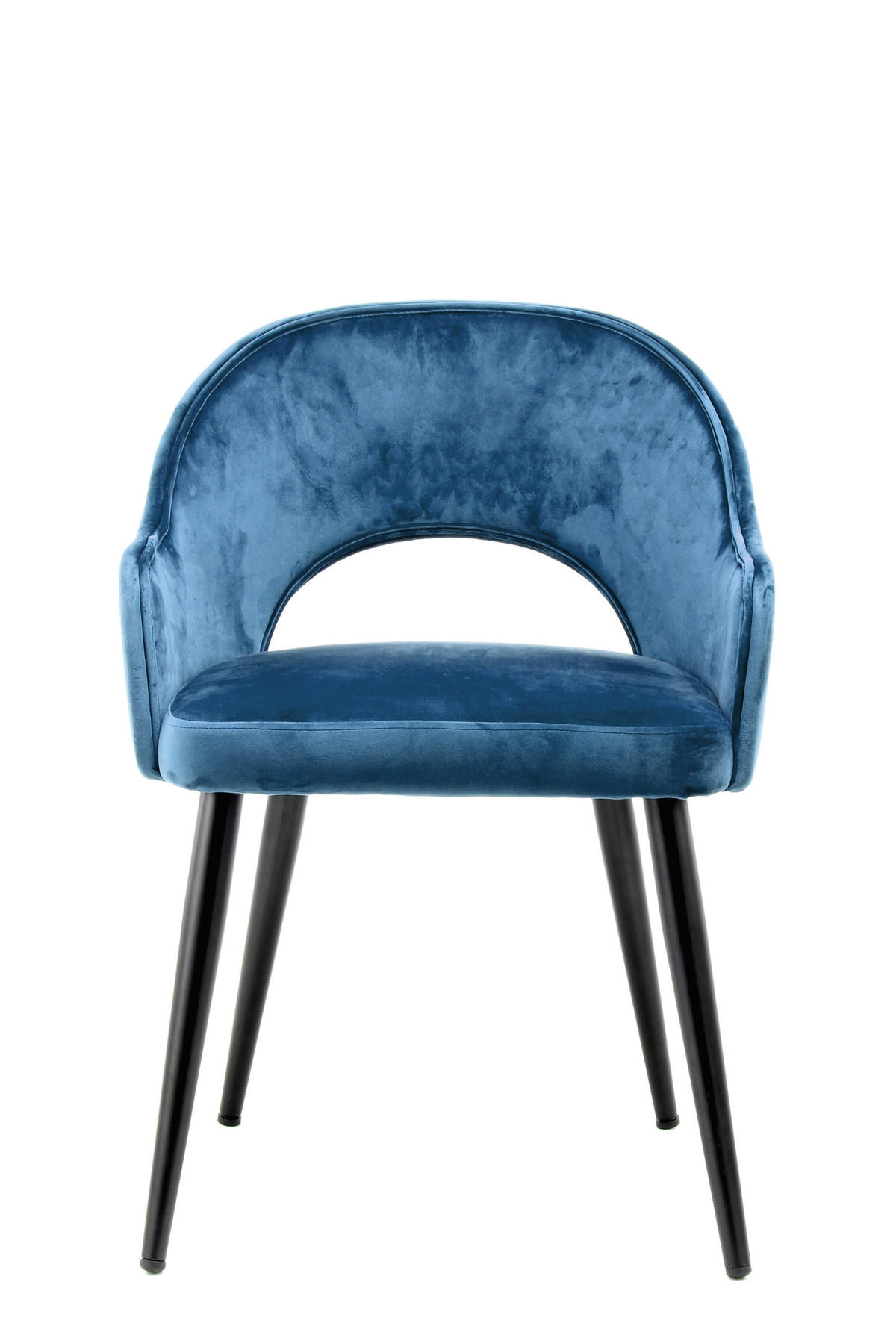 SADA ŽIDLÍ S PODRUČKAMI 2 kusy - modrá/černá, Moderní, kov/textil (55/77/58cm) - MID.YOU