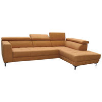 SAROKGARNITÚRA textil sárga  - sárga/fekete, Basics, textil/fém (293/201cm) - Xora