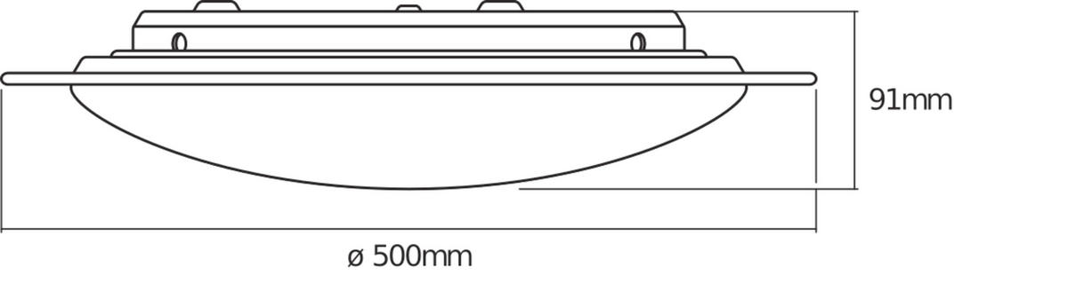 LED-DECKENLEUCHTE 50/9,1 cm   - Weiß, Basics, Kunststoff/Metall (50/9,1cm) - Osram