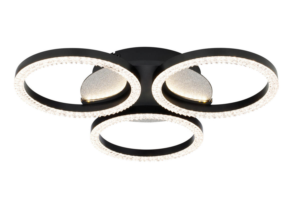 LED-DECKENLEUCHTE 45/5,5 cm  - Silberfarben, Design, Kunststoff (45/5,5cm) - Novel
