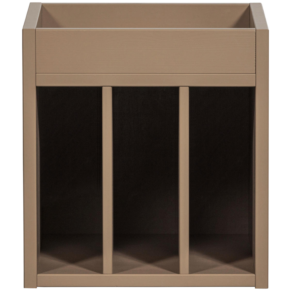 SCHALLPLATTENREGAL Kiefer Schlammfarben  - Schlammfarben, Design, Holz (44/47/44cm) - Livetastic