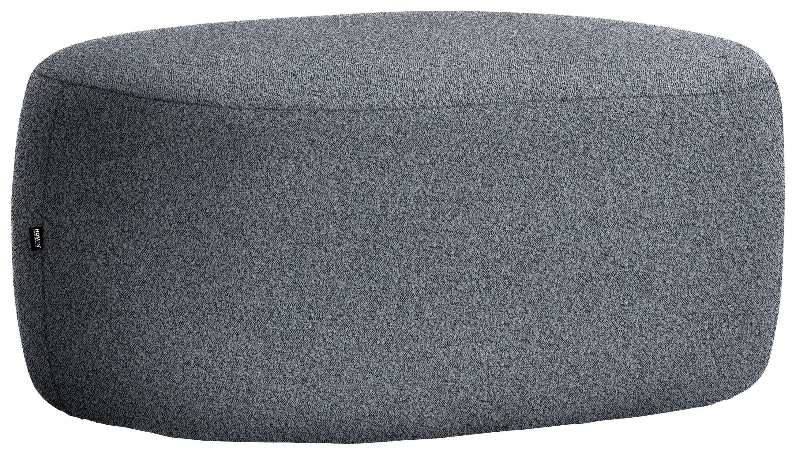 HOCKER in Textil Grau  - Schwarz/Grau, MODERN, Kunststoff/Textil (88/43/66cm) - Hom`in