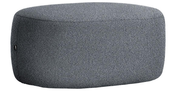 HOCKER in Textil Grau - Schwarz/Grau, MODERN, Kunststoff/Textil (88/43/66cm) - Hom`in