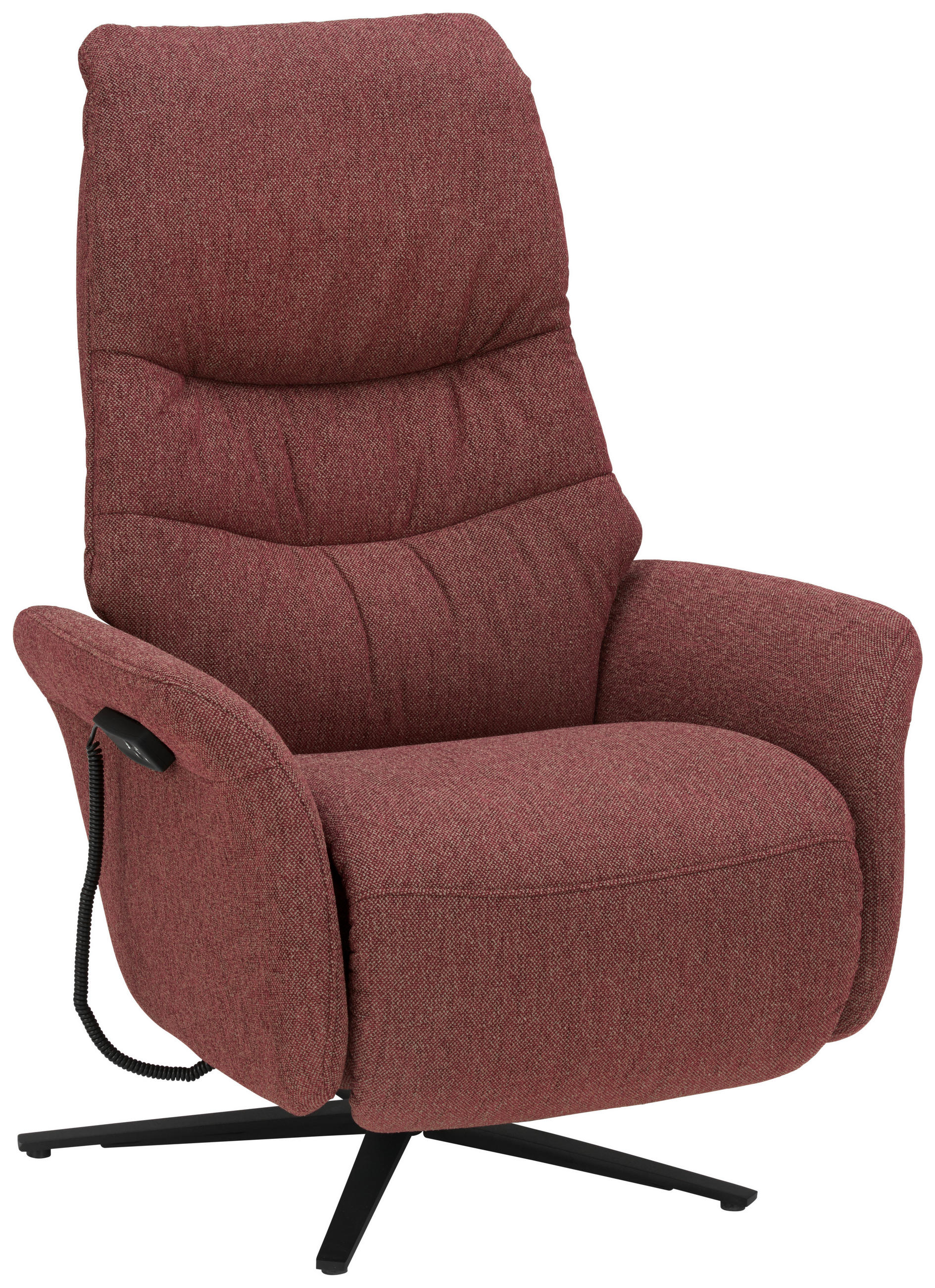 RELAXSESSEL Chenille Relaxfunktion    - Beere/Anthrazit, Design, Textil/Metall (78/113/87cm) - Himolla Komfortklass