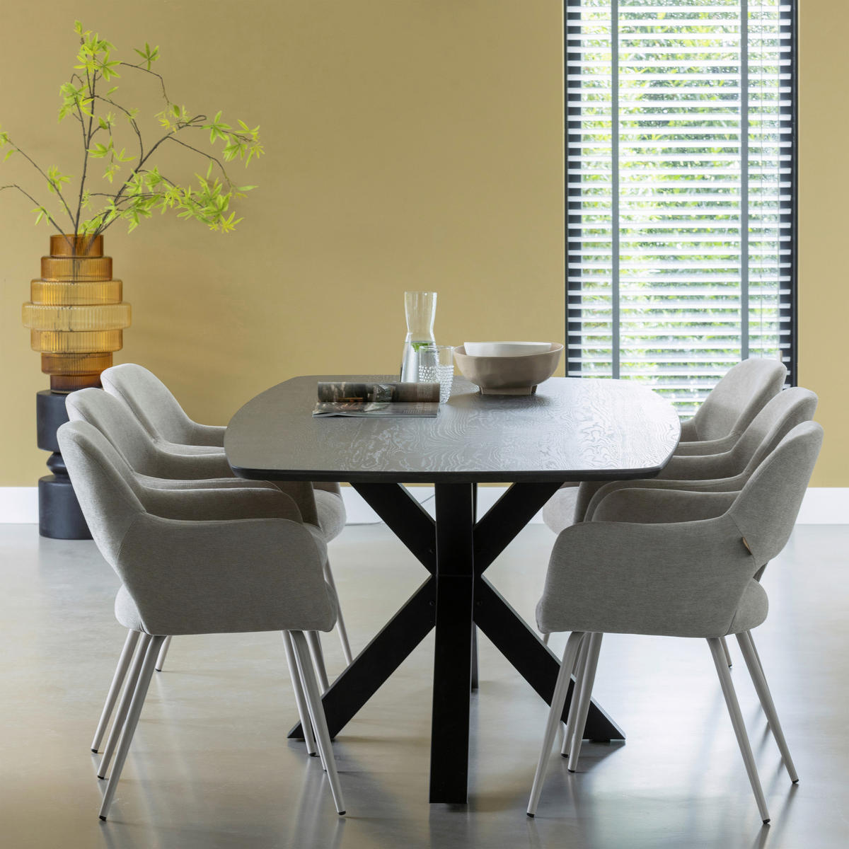 TISCHGESTELL in Metall   - Schwarz, MODERN, Metall (159/72/77cm) - Livetastic