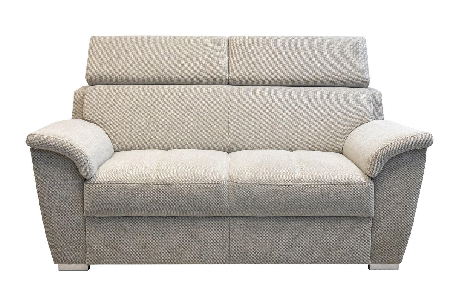 ÜLŐGARNITÚRA textil bézs  - bézs/krómszínű, Basics, műanyag/textil (166/83/100cm) - Andante