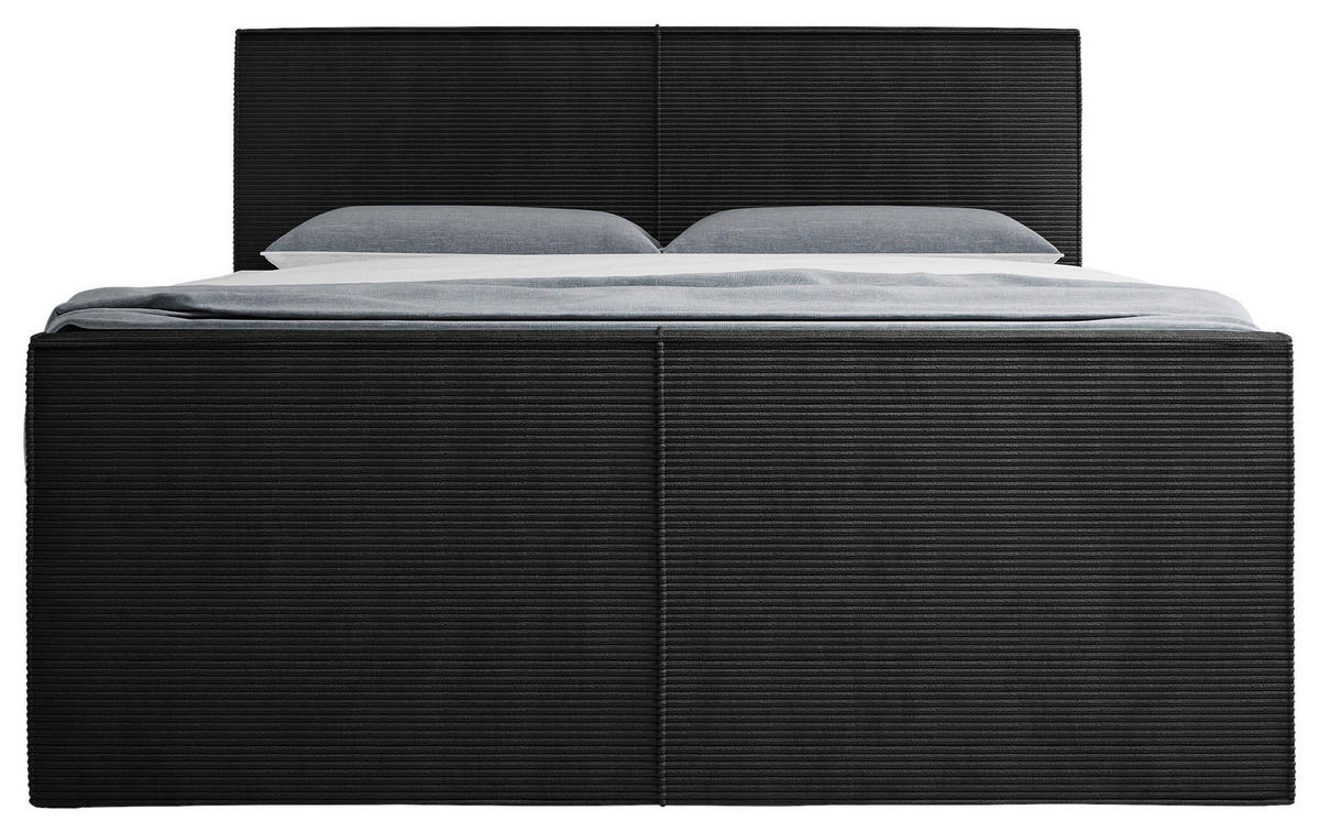 BOXSPRINGOVÁ POSTEĽ, 180/200 cm, čierna - čierna, Modern, textil (180/200cm) - Livetastic
