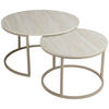 COUCHTISCHSET 60-80/60-80/42-45 cm rund Hellgrau  - Hellgrau, Design, Holzwerkstoff/Metall (60-80/60-80/42-45cm) - home24