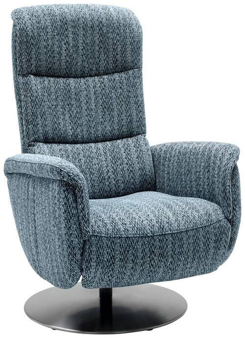 RELAXSESSEL in Textil Dunkelblau  - Edelstahlfarben/Dunkelblau, Design, Textil/Metall (71/112/83cm) - Dieter Knoll