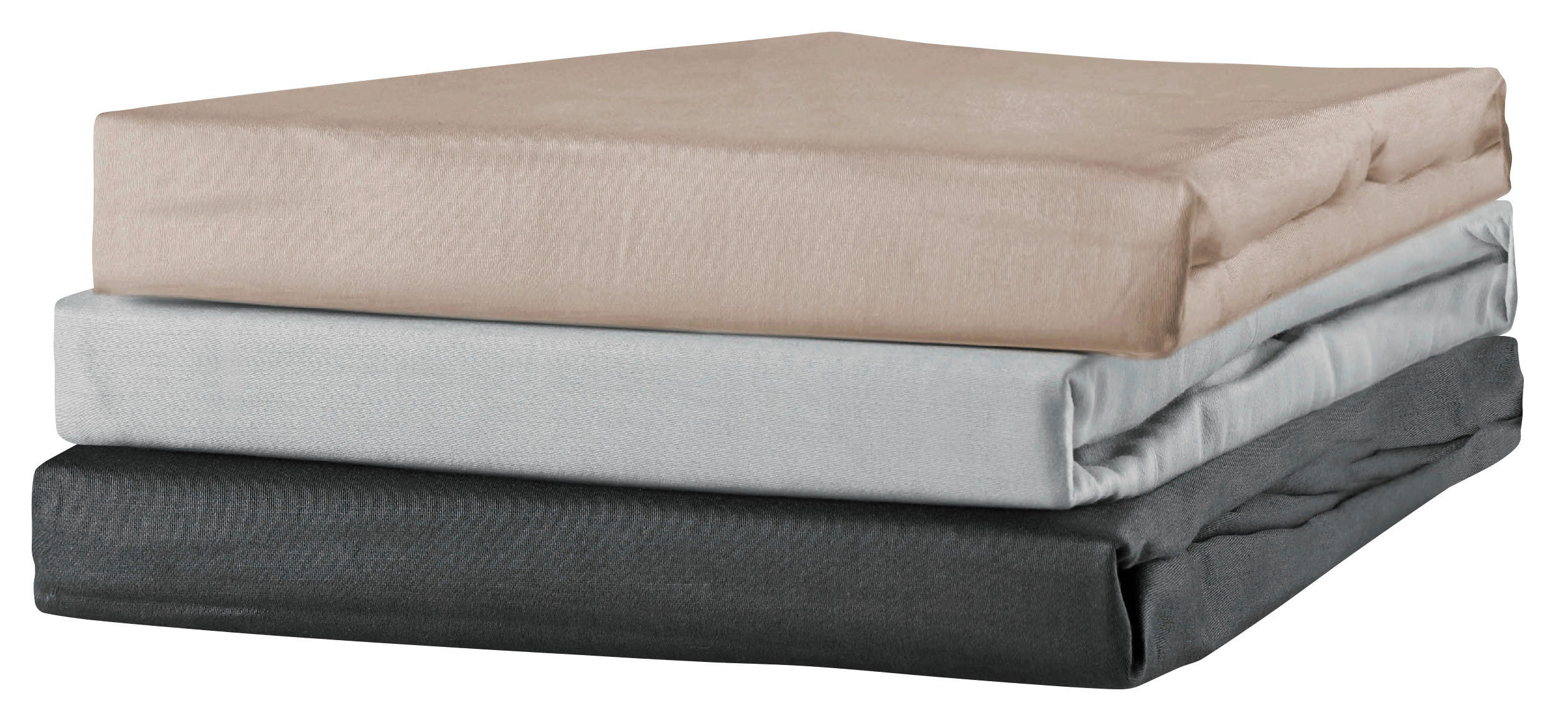 Spannleintuch Renesmee Silber 120x200 cm Baumwolle