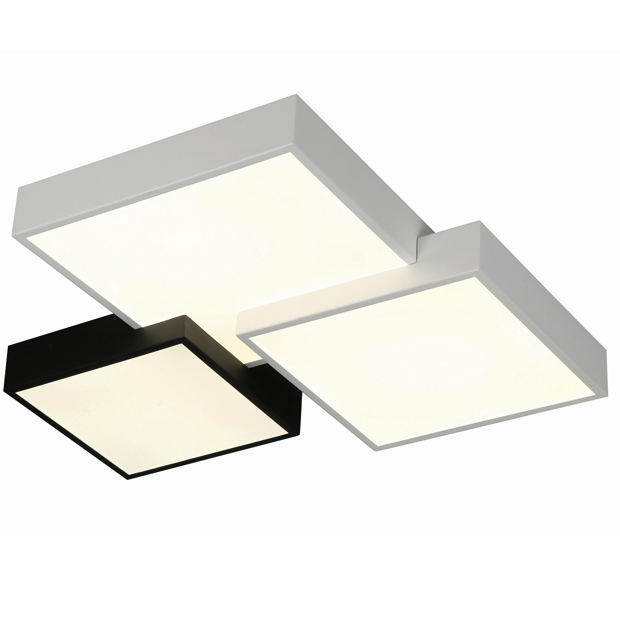 LED-TAKLAMPA ROM 60,5/54/12,7 cm  - vit/svart, Design, metall/plast (60,5/54/12,7cm) - Ambiente
