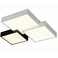 LED-TAKLAMPA ROM 60,5/54/12,7 cm  - vit/svart, Design, metall/plast (60,5/54/12,7cm) - Ambiente