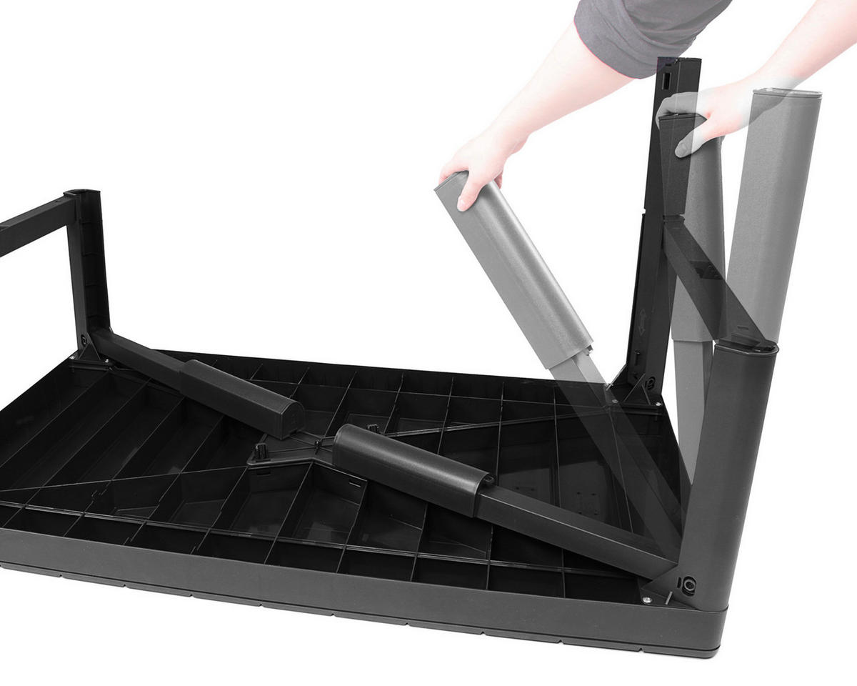 STÔL NA TERASU, plast, 116/71,5/40-66 cm - grafitová, Design, plast (116/71,5/40-66cm) - Keter