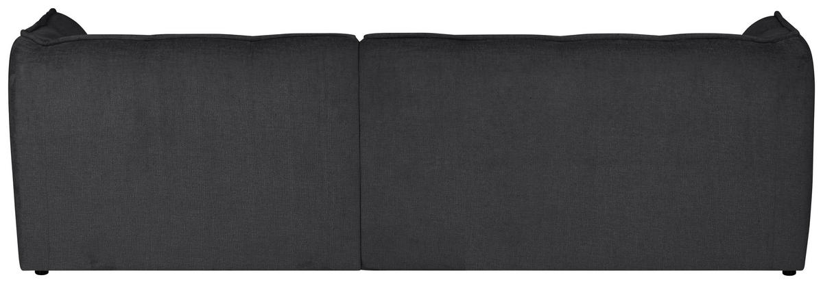 ECKSOFA LIVOLI in Chenille Grau  246/160 cm  - Schwarz/Grau, Design, Textil (246/160cm) - MID.YOU