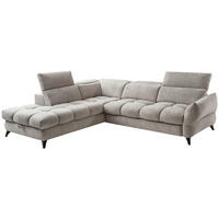 HÖRNSOFFA i cappuccino  - cappuccino/svart, Design, metall/textil (234/263cm) - Stylife