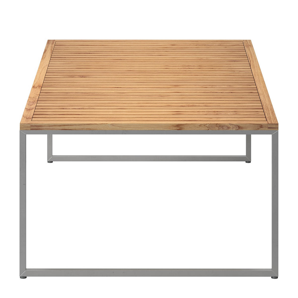 LOUNGETISCH  - Edelstahlfarben/Teakfarben, MODERN, Metall (120/73/43cm) - Ambia Garden