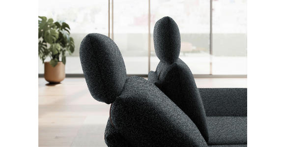 ECKSOFA  in Flachgewebe Anthrazit  234/155 cm  - Anthrazit/Schwarz, Design, Textil/Metall (234/155cm) - Dieter Knoll