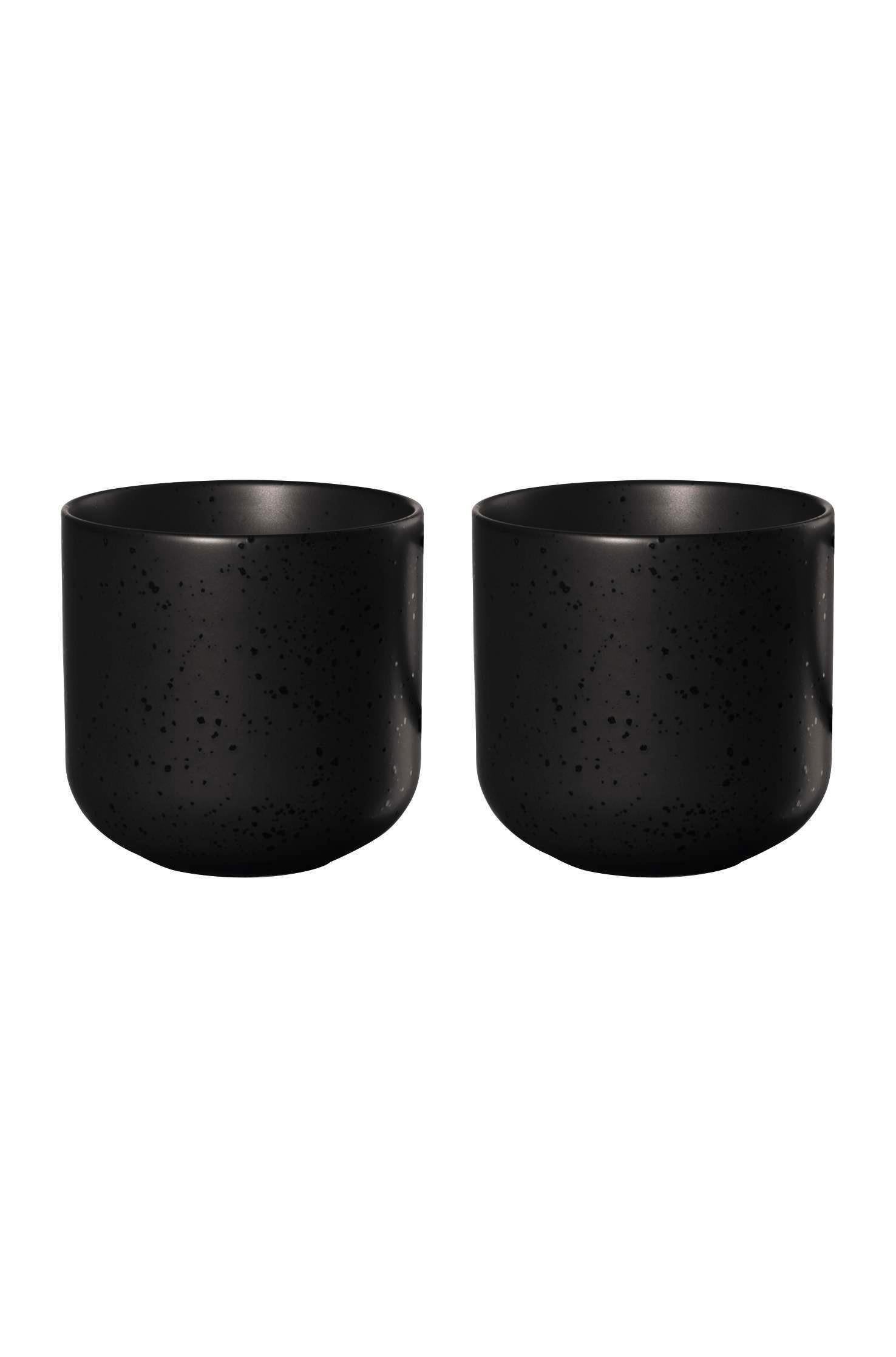 ŠÁLEK NA ČAJ porcelán keramika  - černá, Design, keramika (7,5cm) - ASA