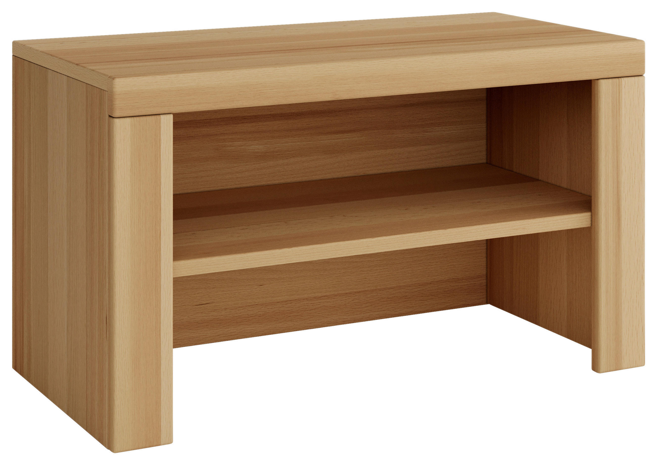 GARDEROBENBANK Brunei  in 80/46/40 cm  - Buchefarben/Schwarz, Design, Holzwerkstoff/Kunststoff (80/46/40cm) - Livetastic