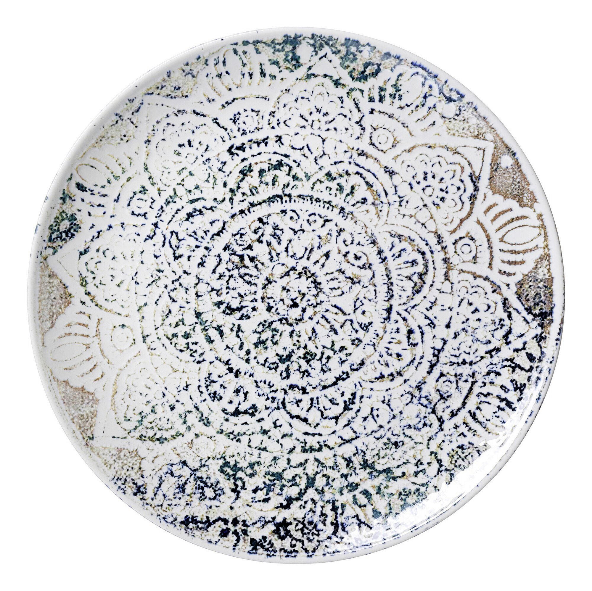 Ritzenhoff Breker Speiseteller Luigi Blau, Grün, Beige