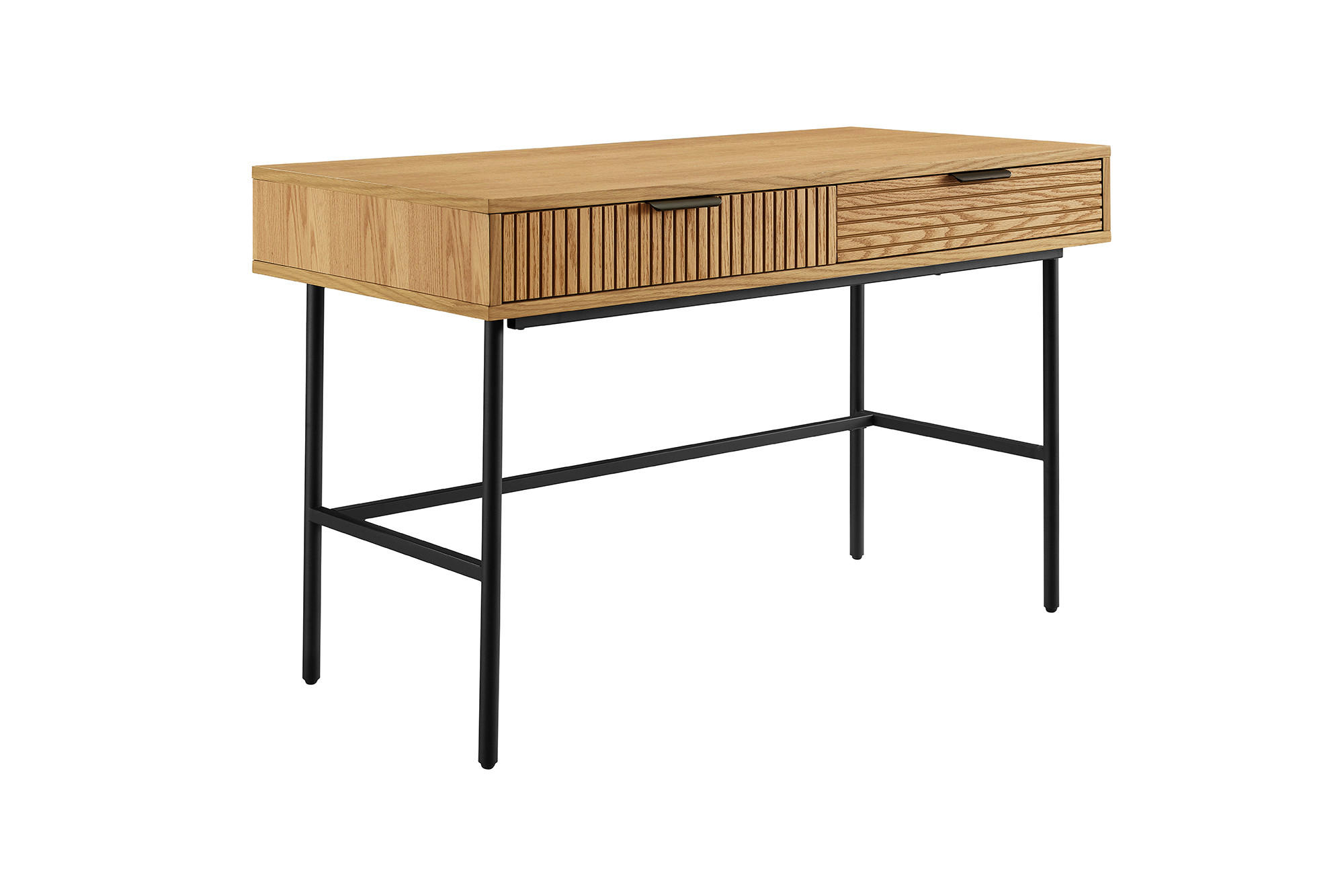 SCHREIBTISCH 120/60/75 cm  in Schwarz, Eichefarben  - Eichefarben/Schwarz, MODERN, Holz/Holzwerkstoff (120/60/75cm) - Livetastic