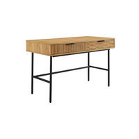 SCHREIBTISCH 120/60/75 cm  in Schwarz, Eichefarben  - Eichefarben/Schwarz, MODERN, Holz/Holzwerkstoff (120/60/75cm) - Livetastic