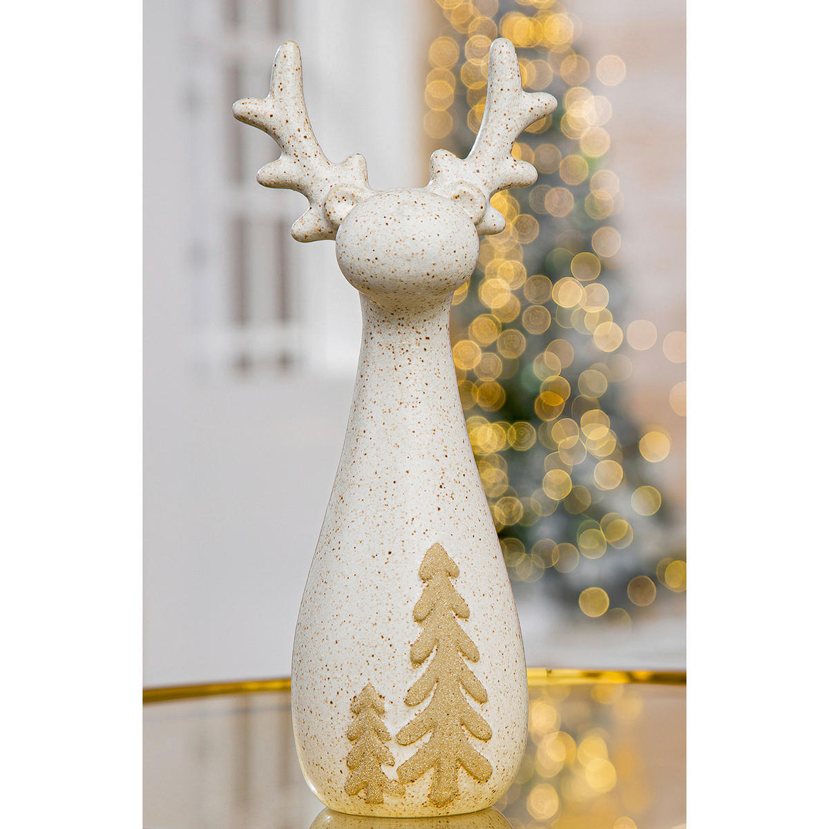 WEIHNACHTSFIGUR - Beige, LIFESTYLE, Keramik (10/23,7/7,5cm)