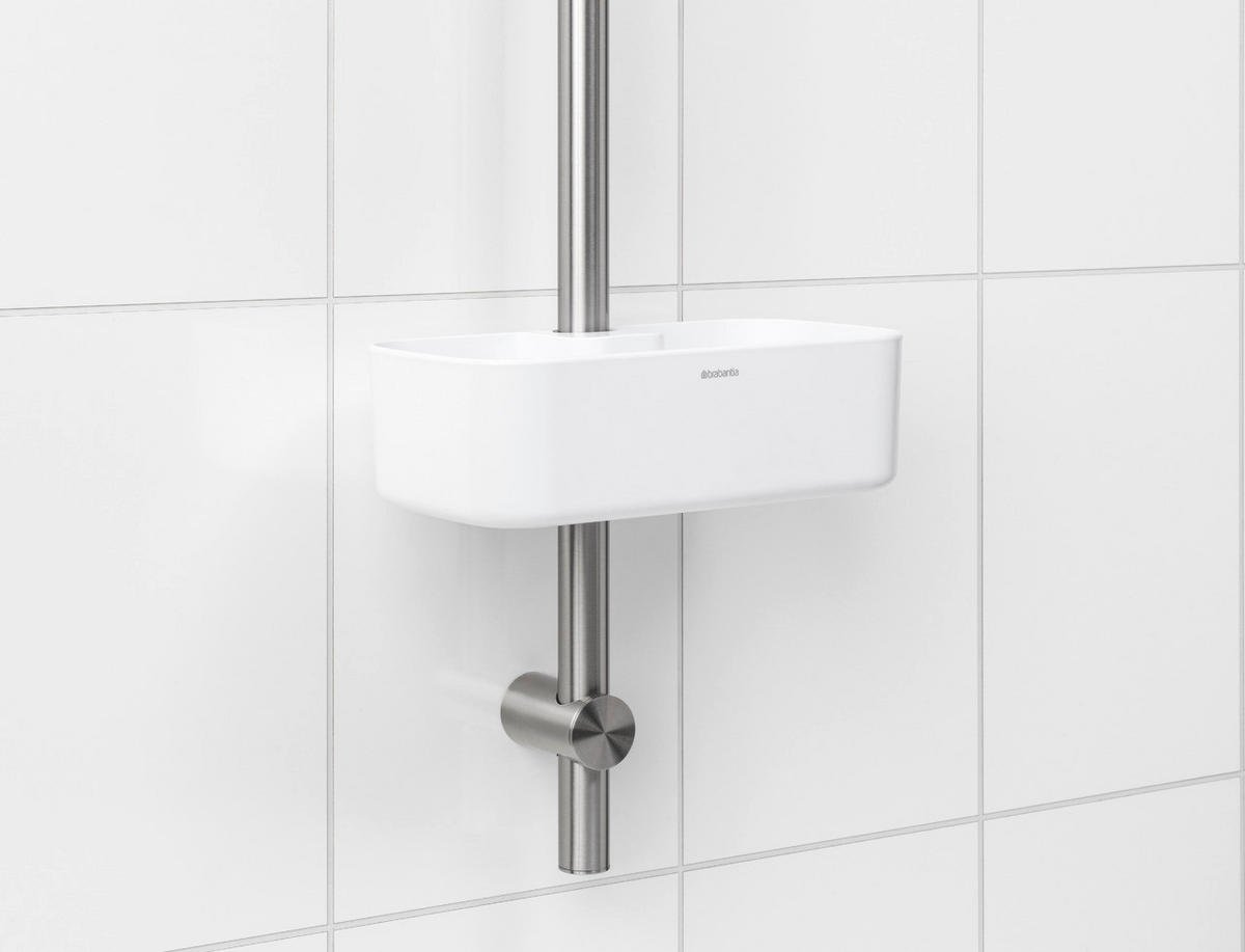 KORPA ZA TUŠ KABINU  plastika  - bela, Osnovno, plastika (13,3/7,5/24,4cm) - Brabantia