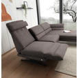 ECKSOFA  in Flachgewebe Greige  279-327/176-217 cm  - Greige/Schwarz, Design, Textil/Metall (279-327/176-217cm) - Dieter Knoll