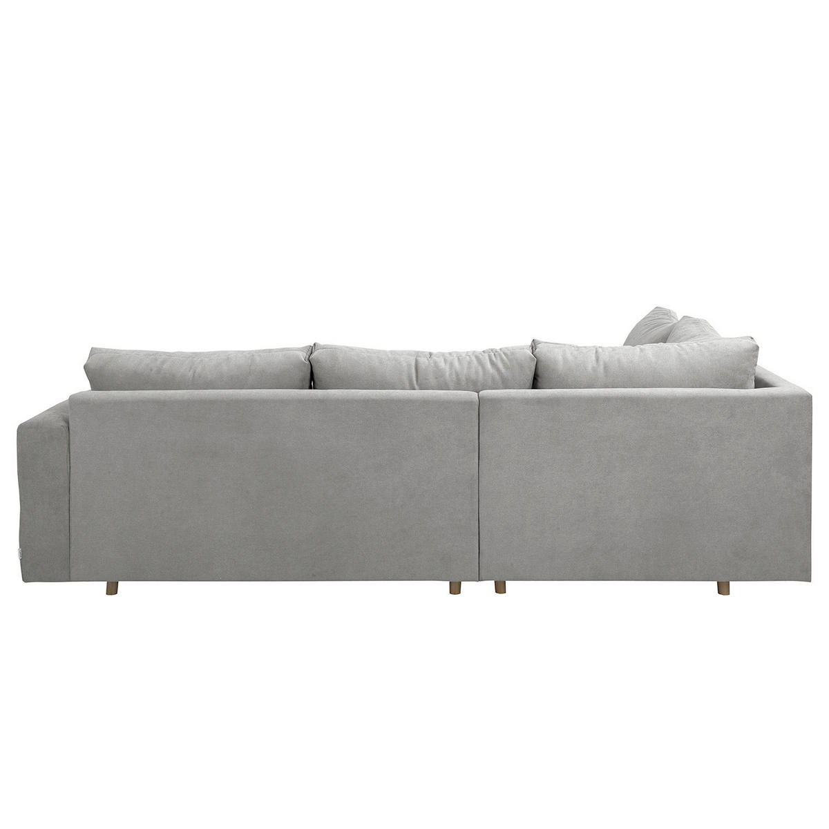ECKSOFA Ariella Grau Mikrofaser  - Naturfarben/Grau, Design, Holz/Textil (161/231cm) - Livetastic