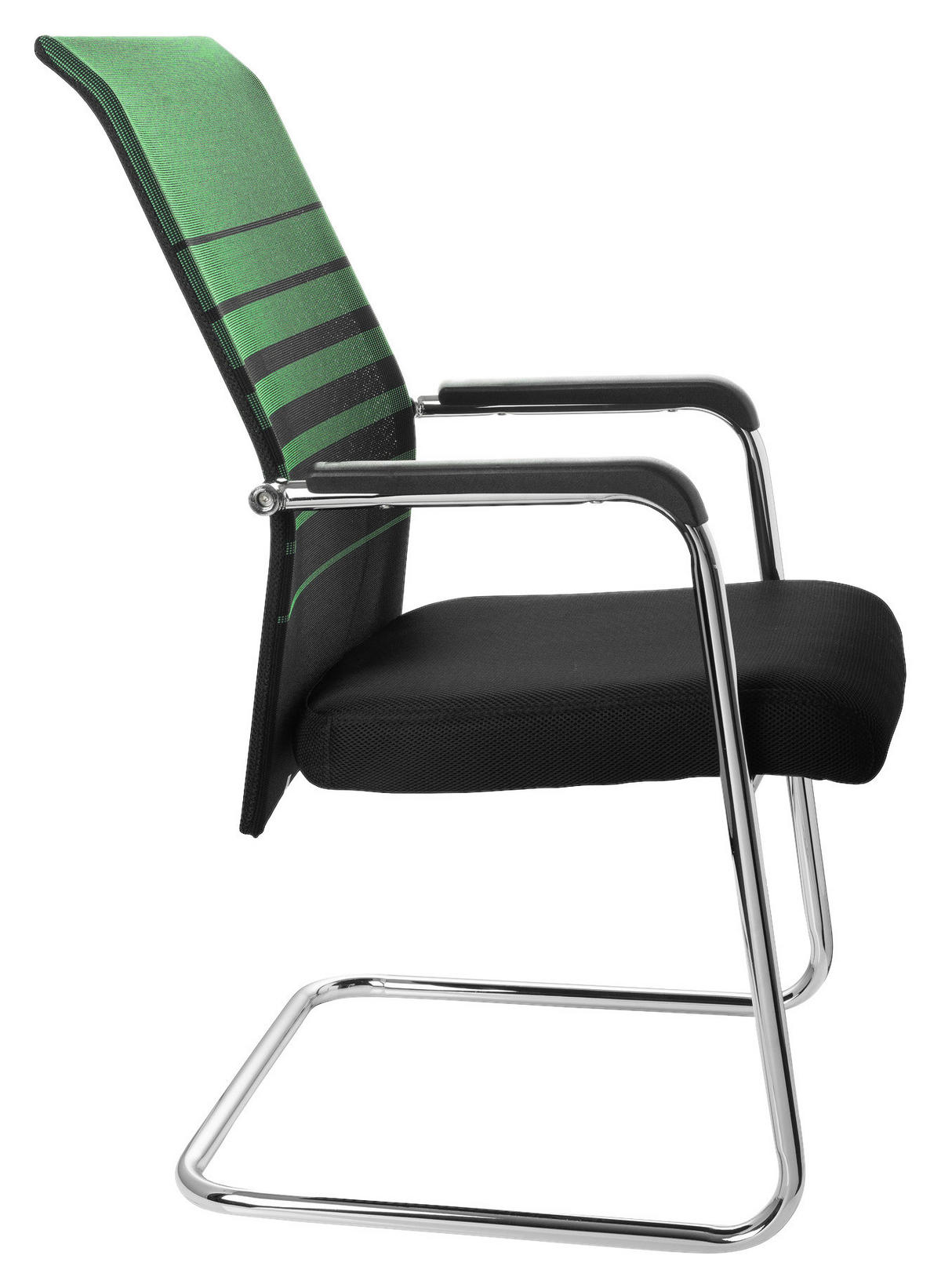 BESÖKSSTOL  i nätklädsel grön, svart  - grön/kromfärg, Modern, metall/textil (57/104/55cm) - MID.YOU
