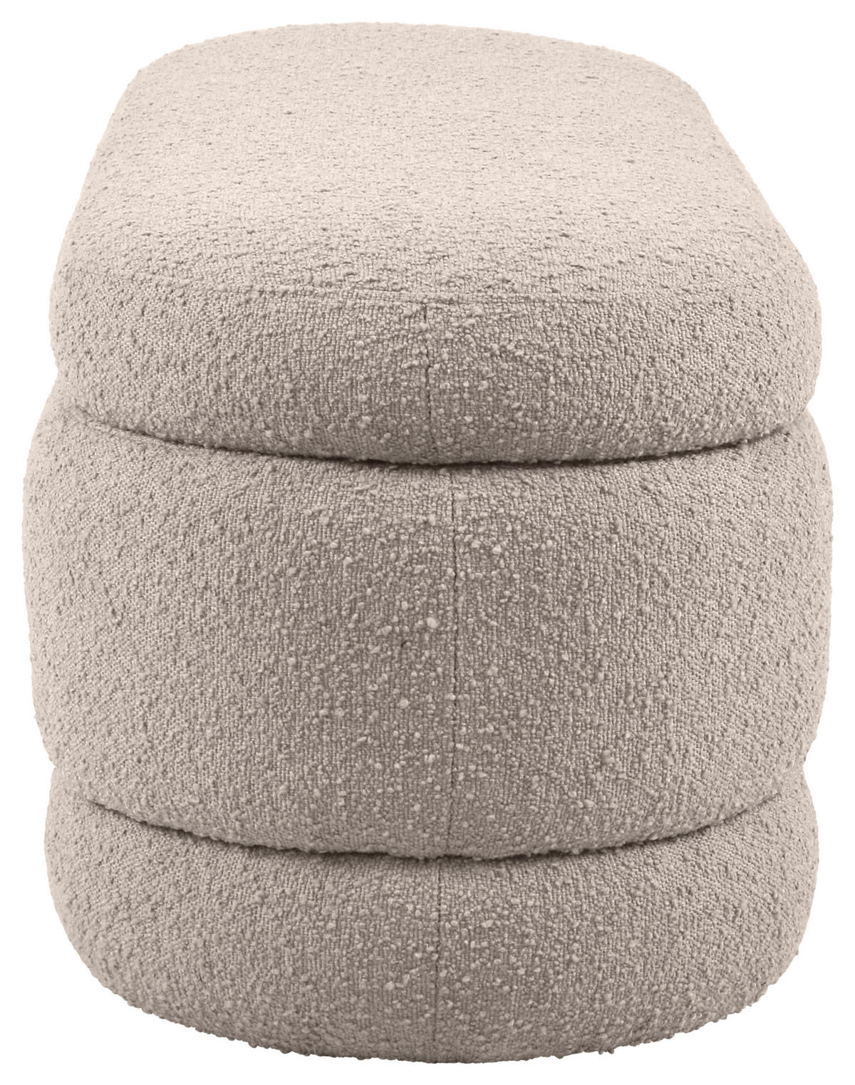 HOCKERBANK 130/48,5/47 cm Bouclé Creme Kiefer Sperrholz  - Creme, Trend, Holz/Textil (130/48,5/47cm) - Xora