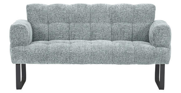 SITZBANK in Textil Mintgrün  - Schwarz/Mintgrün, Design, Textil/Metall (176/91/78cm) - Novel