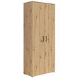 MEHRZWECKSCHRANK 80/195/40 cm  - Anthrazit/Schwarz, MODERN, Holzwerkstoff/Kunststoff (80/195/40cm) - Carryhome