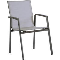 STAPELSESSEL Aluminium Anthrazit, Silberfarben  - Anthrazit/Silberfarben, Design, Textil/Metall (64/57/89cm) - Stern